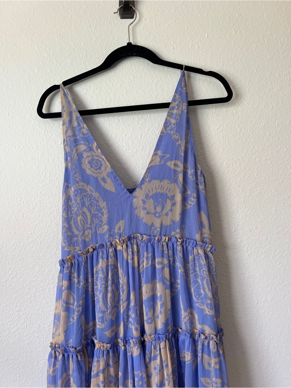 Free People Julianna Maxi Dress Bluebell Combo Floral Sleeveless Flowy Resort. - Picture 2 of 9